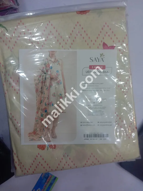 Saya Unstiched Light Color 3 PCS Suit