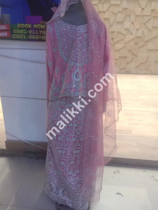 Net Unstiched 3 PCS Lehenga Dress