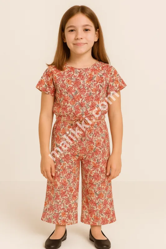 گلابی پھول پریمیم کوالٹی بچوں کا آرام دہ لباس