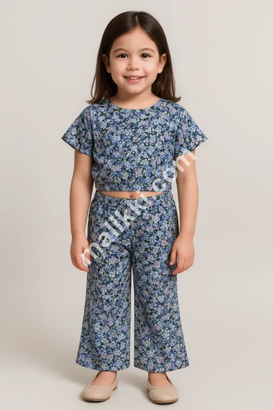 بلیو فلاورز پریمیم بچوں کا آرام دہ لباس