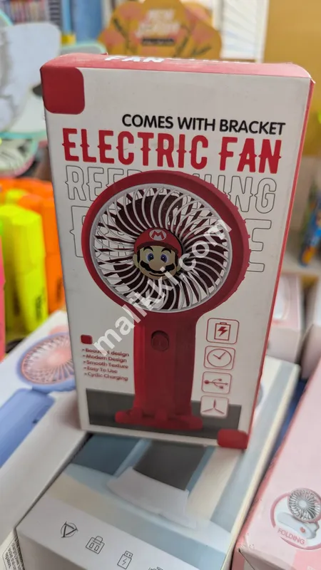 Mini Electronic Handheld Fan Comes with Bracket