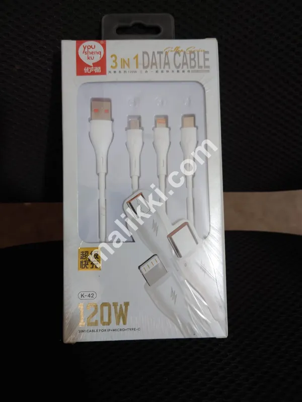 3 in 1 Data Cable upto 120W