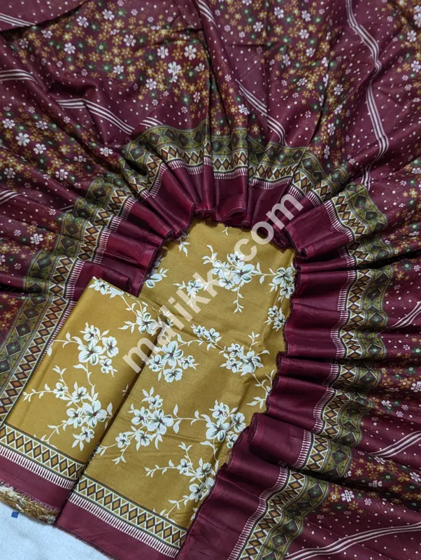 Bin Saeed Digital Printed Lawn 3 PCS Unstiched Suit