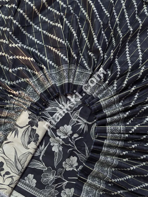 Bin Saeed Digital Printed Lawn 3 PCS Unstiched Suit