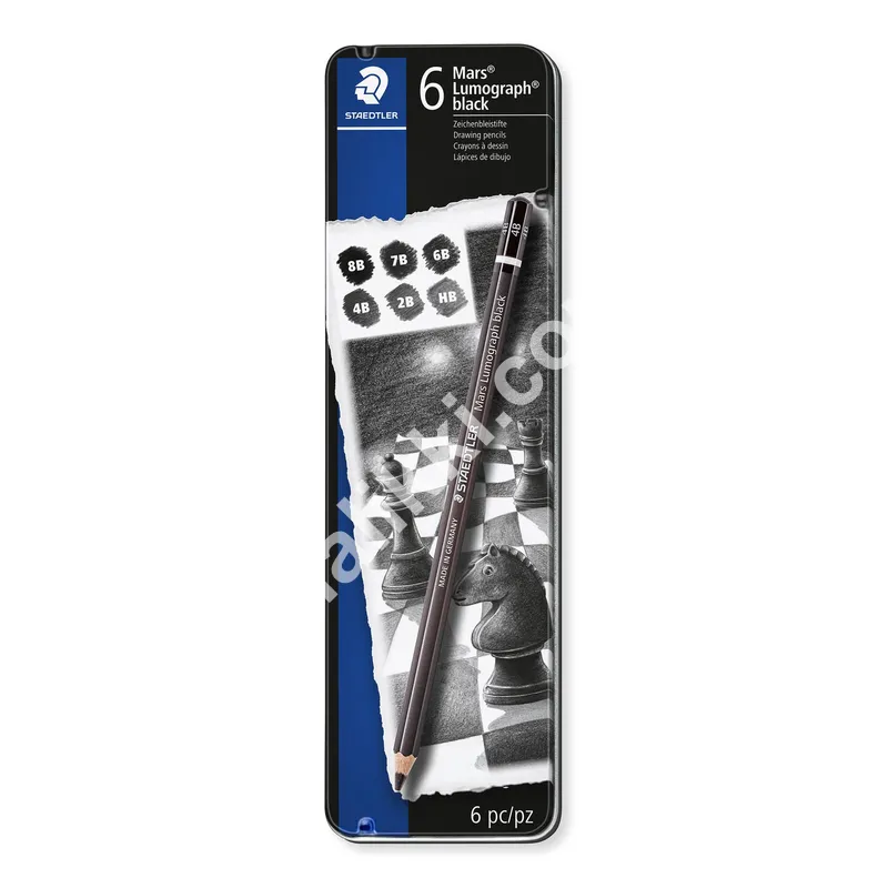 Staedtler Mars Lumograph black 100B 6Pcs Set