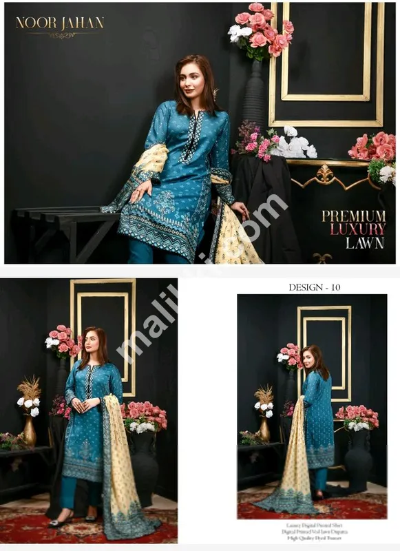 Jawer Arts Printed Lawn 3 PCS Unstiched Suit