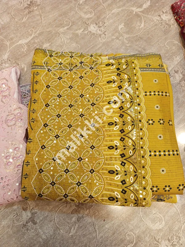 Original Bin Saeed 3 PCS Chickankari Unstiched Suit