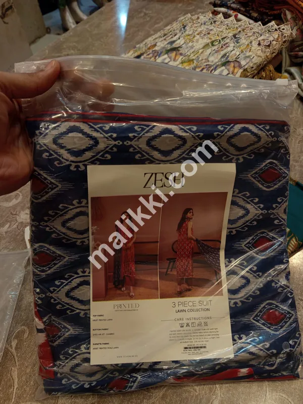 Original ZESH Printed lawn 3 PCS Unstiched Suit