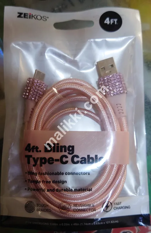 4ft Bling Type C Cable 