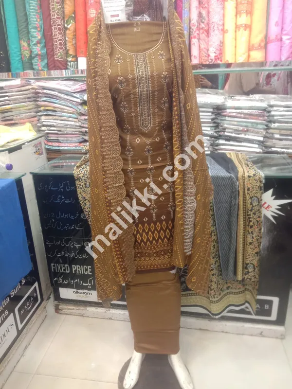 Brown Bin Saeed Pure Lawn 3 PCS Unstiched Suit
