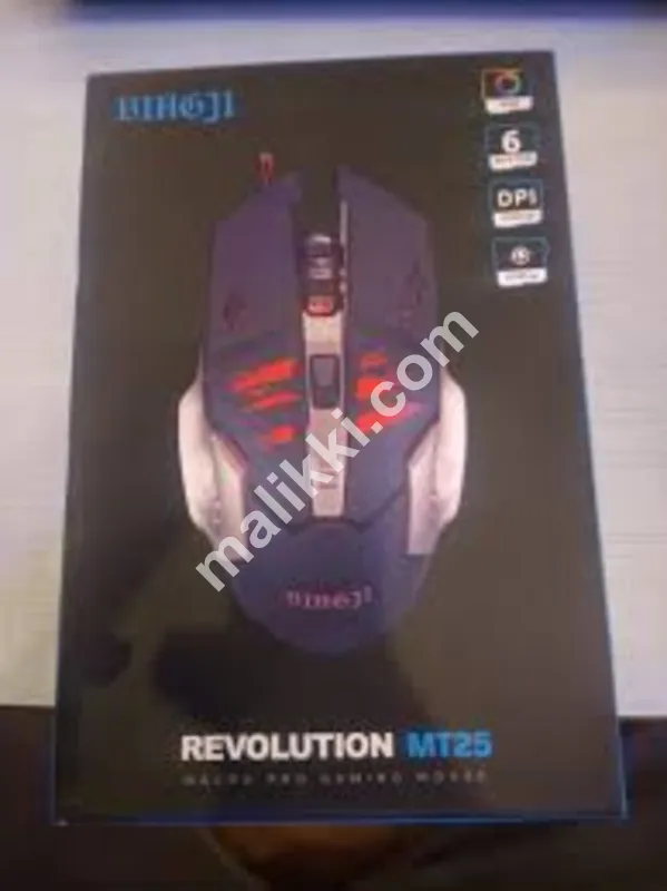 Bingji Revolution MT25 Light Sync Gaming Mouse with Customizable RGB Lighting, 6 Programmable Buttons, Gaming Grade Sensor, 3200dpi Tracking, (Black)