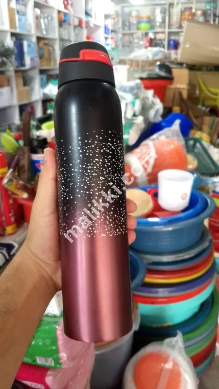 Brown and Black Water Flask 