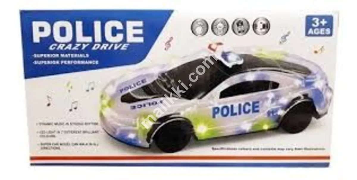 پولیس کار گشت کار لائٹ ساؤنڈ بیٹریوں پر مشتمل ہے ویڈیو دیکھیں