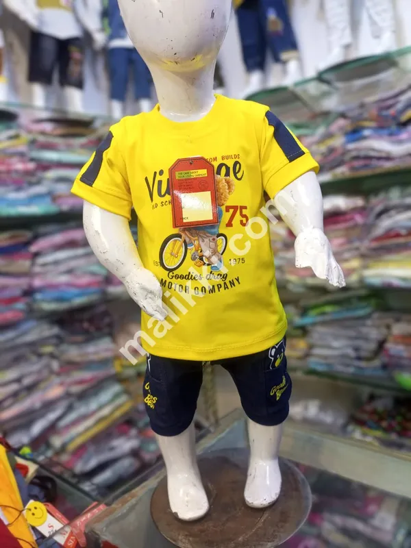 Cotton Jersey 2 Piece Casual Dress for KIds