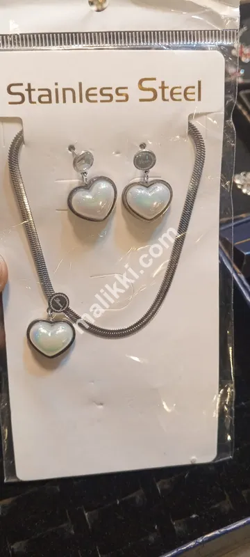 Stainless Steel Heart Style Locket Set
