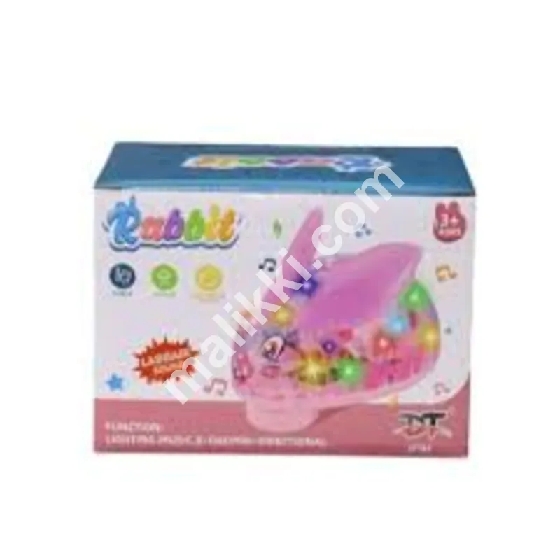 Rabbit Music/Lighting Toy for kids, typically in pink, designed for ages 3 and up