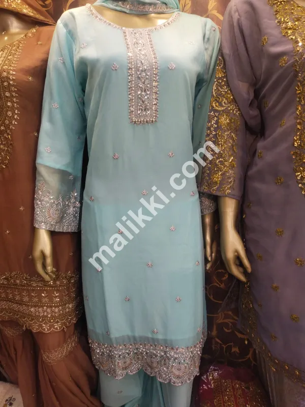 3 Piece Cheffon Dress for Ladies