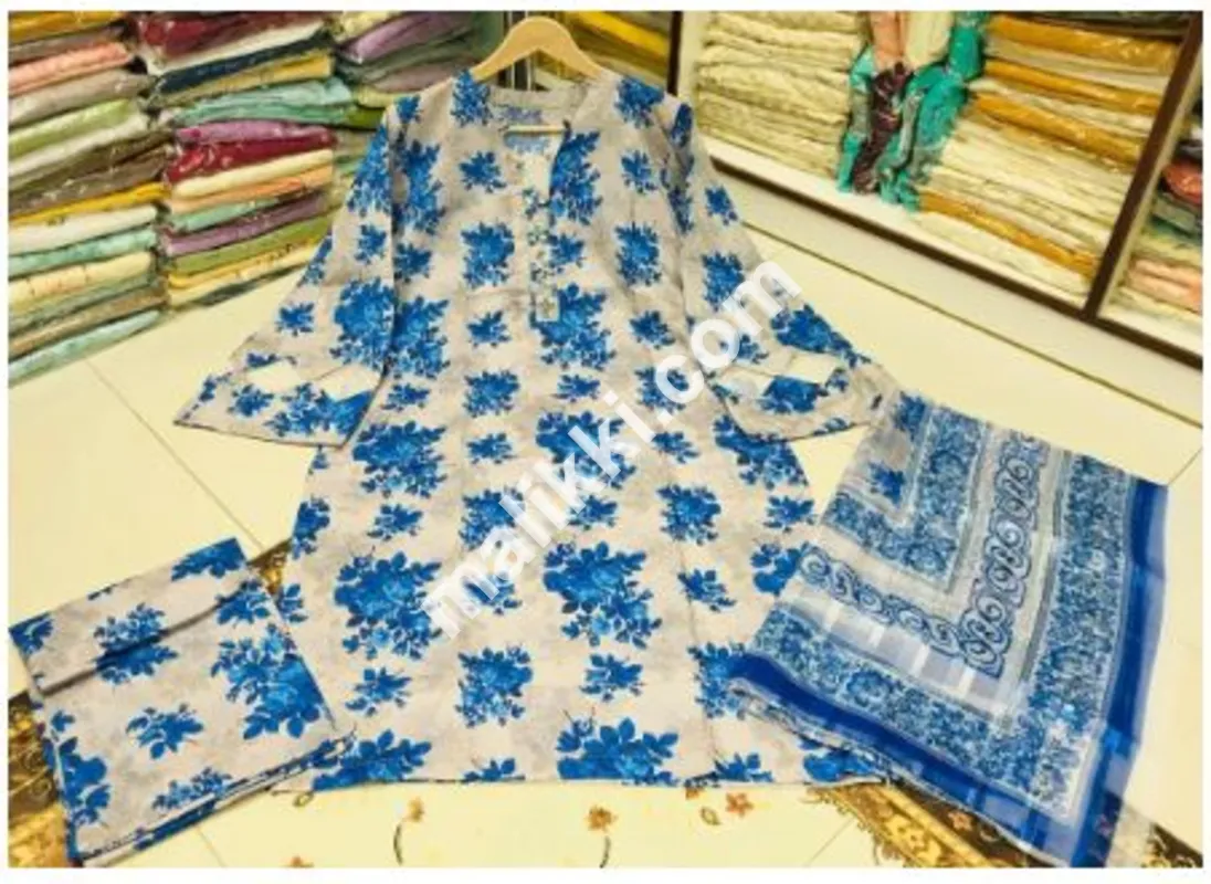 Lawn 3 Pcs Shalwar Kameez Suit for Ladies