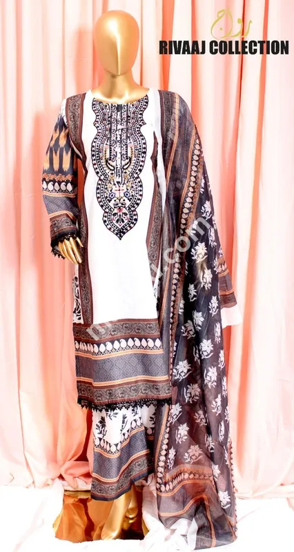 Lawn 3 Pcs Shalwar Kameez Suit