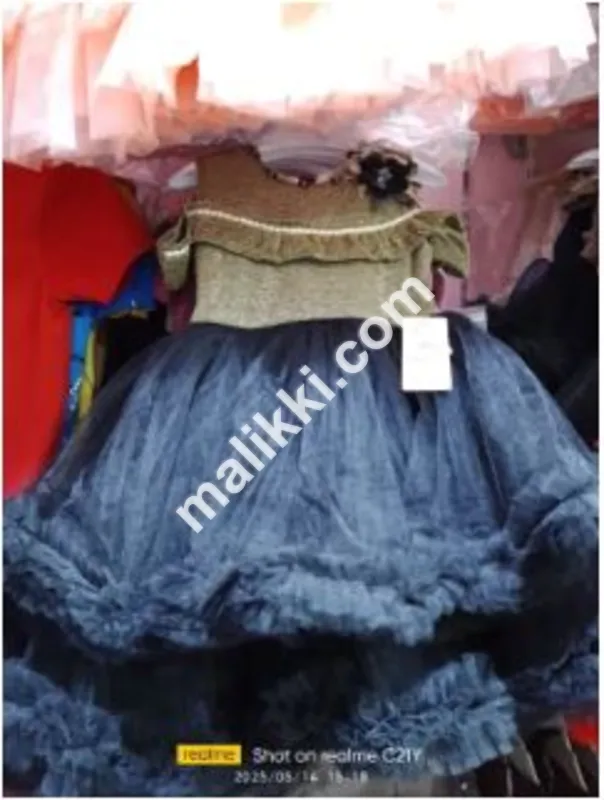 بچیوں کے لیے بلیک نیٹ فراک