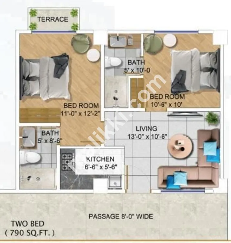 ٹاپ سٹی 1 اسلام آباد میں 2 کمروں کا اپارٹمنٹ برائے فروخت