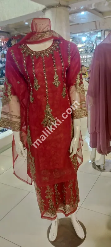 Organza 3 Pcs Ladies Suit