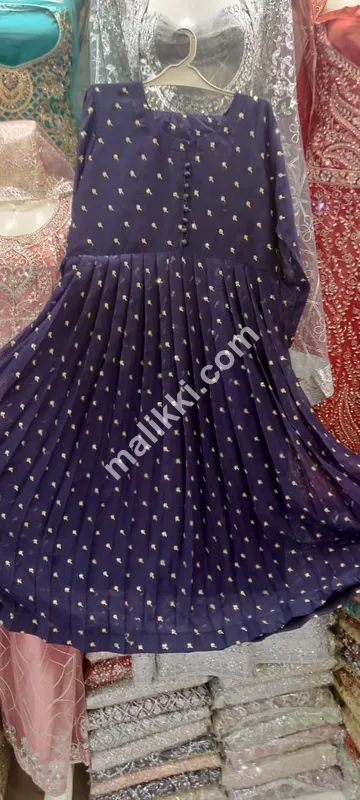 Chiffon 3 Pcs Frock for Ladies