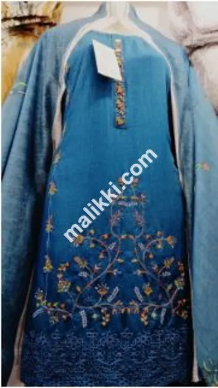 Lawn Cotton 3 Pcs Embroidery Dress for Ladies