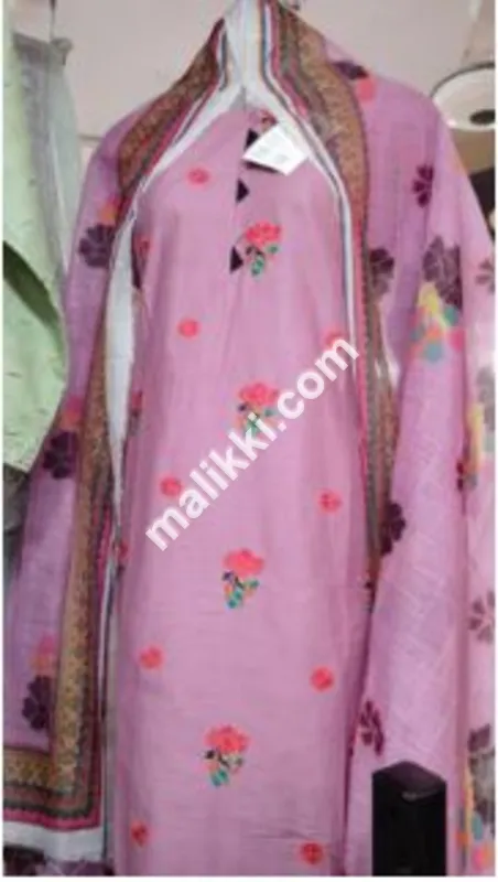 Cotton 3 Pcs Ladies Dress