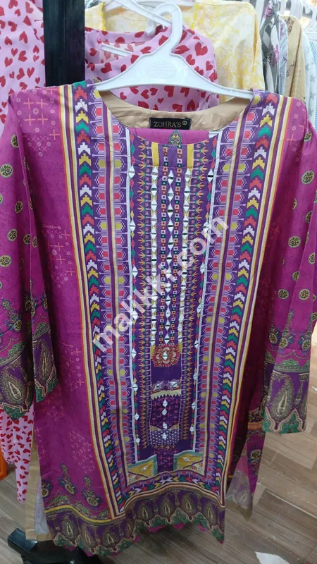 Purple Digital Lawn 2 Pcs Ladies Dress