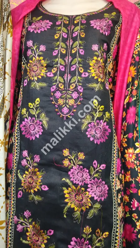 Lawn 3 Pcs Embroidered Dress
