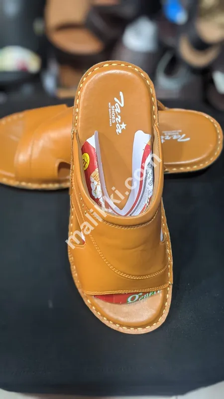 Pure leather slipper for men