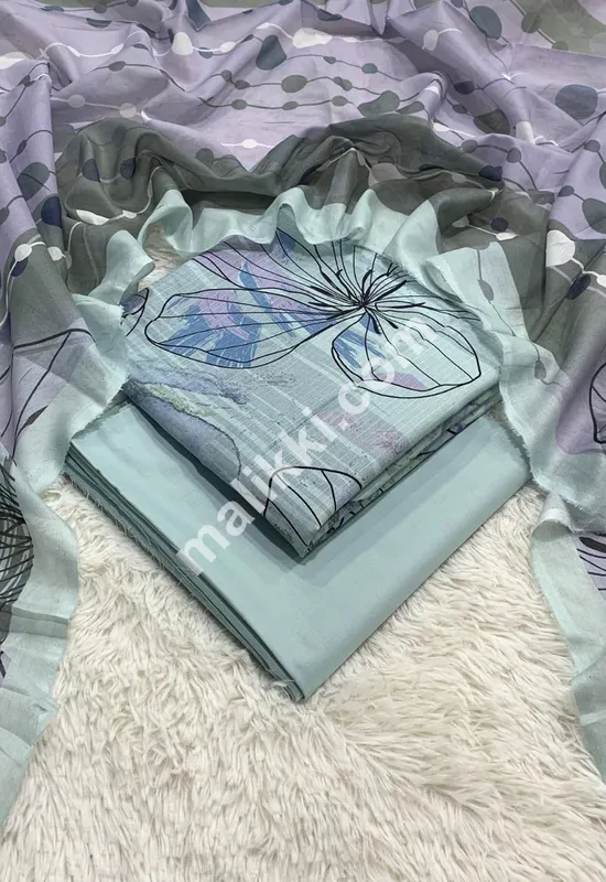 BRAND SOBIA WASEEM  PRINTED LAWN  3PC UN STITCHED DRESS AVAILABLE FOR SALE