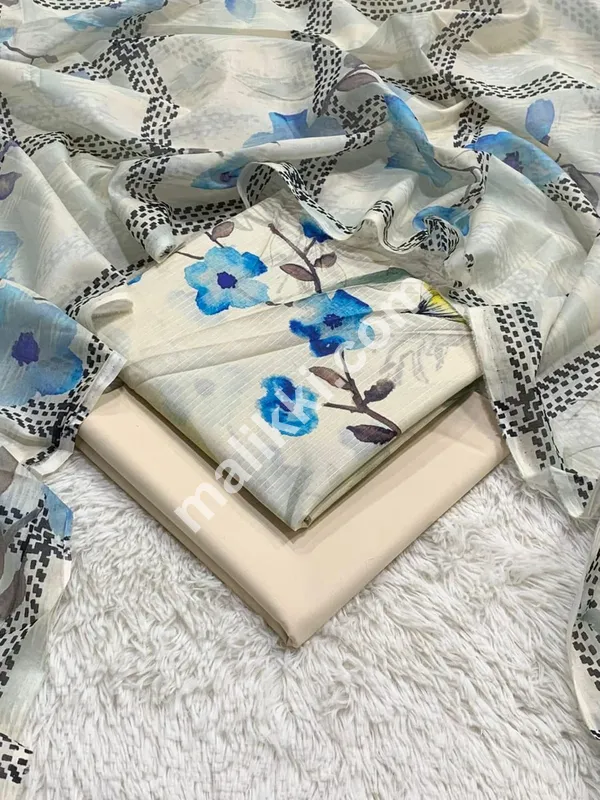 BRAND SOBIA WASEEM  PRINTED LAWN 3PC UNSTITCHED SUIT WITH UNIQUE DESIGN FOR SALE