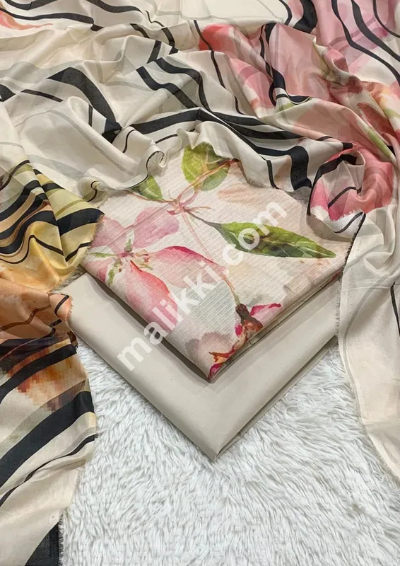 BRAND SOBIA WASEEM   PRINTED DORIA LAWN   SHIRT & TROUSER   PRINTED LAWN DUPATA UN STITCHED SUITE 