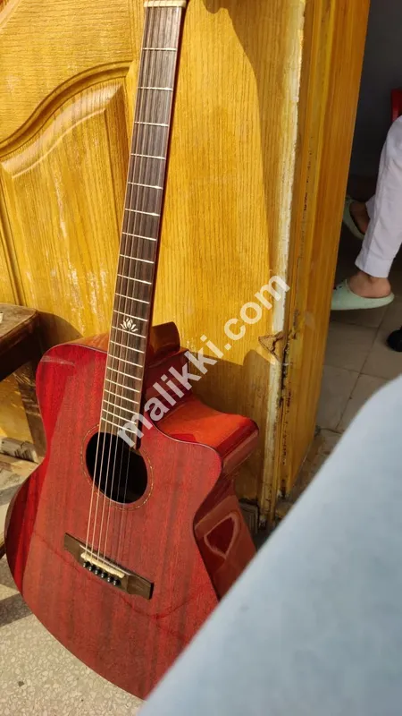 Red Acoustic Guitar  Better Brand  Great Condition