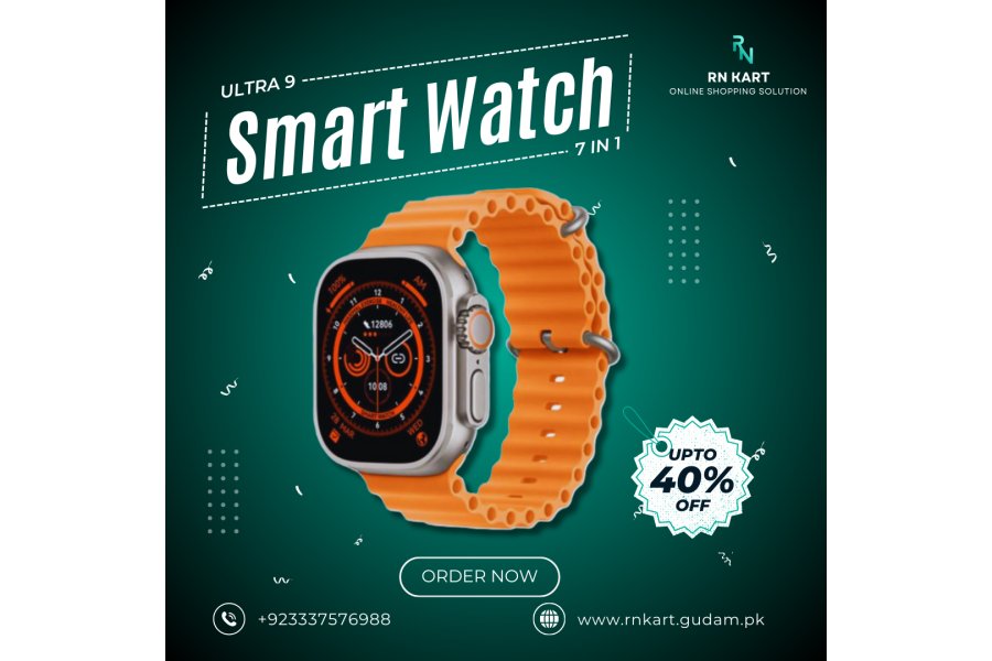 FREE HOME DELIVERY Ultra 9 Smart Watch 7 In 1