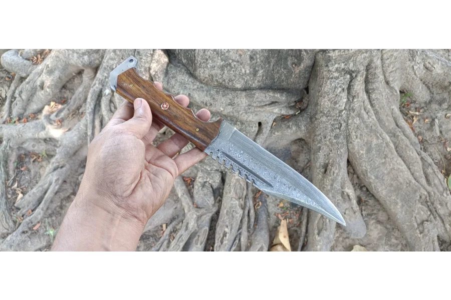 Handmade custom knife 15 inches ladder pattern hunting knife